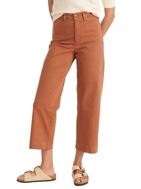 Marine Layer Bridget Crop Wide Leg Pants Rust 4